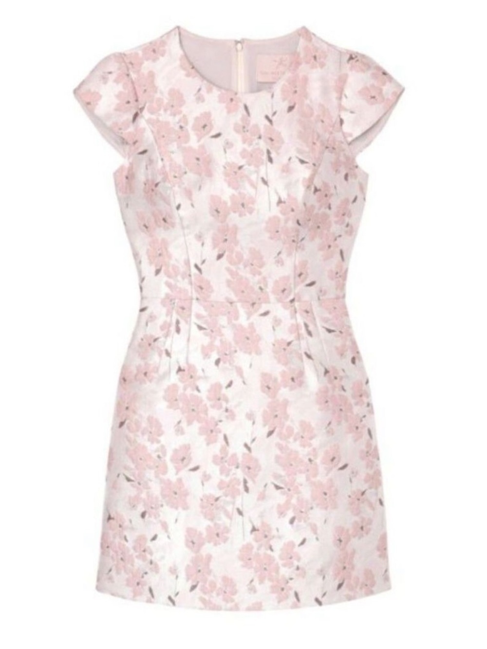 Gal Meets Glam Marsha Pink Floral Brocade Mini Dress